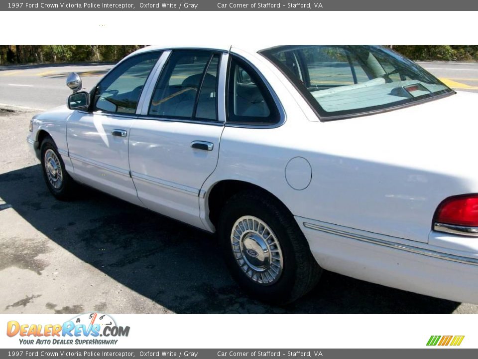 1997 Ford Crown Victoria Police Interceptor Oxford White / Gray Photo #7