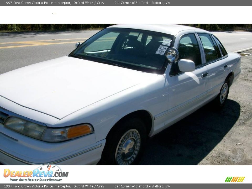 1997 Ford Crown Victoria Police Interceptor Oxford White / Gray Photo #8