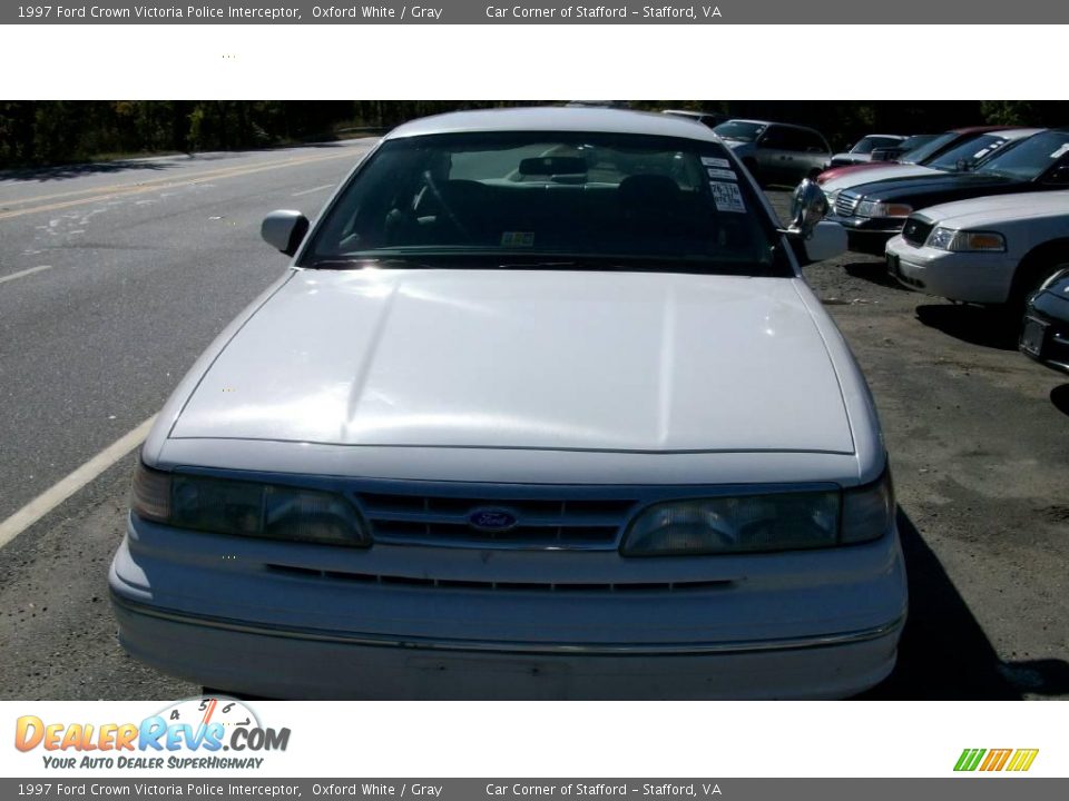 1997 Ford Crown Victoria Police Interceptor Oxford White / Gray Photo #9