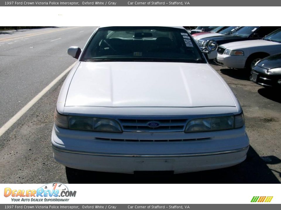 1997 Ford Crown Victoria Police Interceptor Oxford White / Gray Photo #10