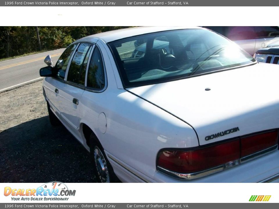 1996 Ford Crown Victoria Police Interceptor Oxford White / Gray Photo #3