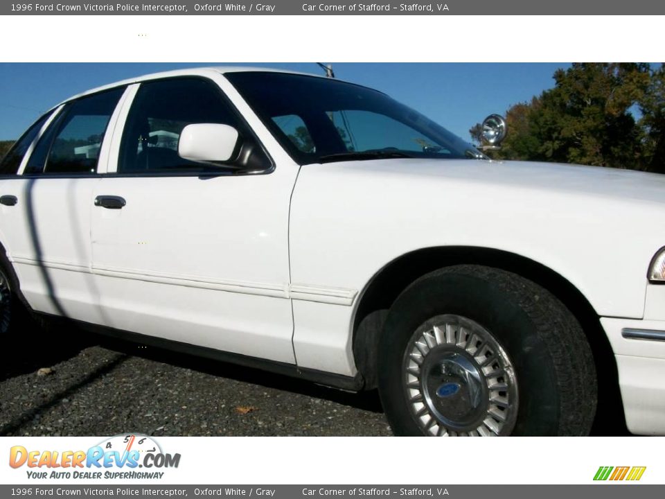 1996 Ford Crown Victoria Police Interceptor Oxford White / Gray Photo #4