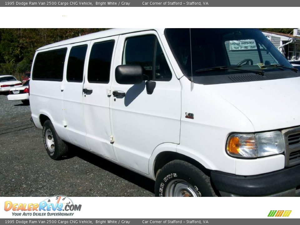 1995 Dodge Ram Van 2500 Cargo CNG Vehicle Bright White / Gray Photo #2