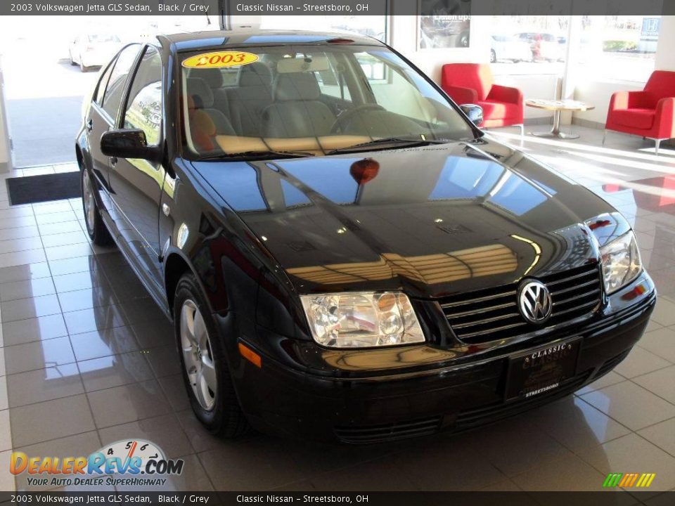 2003 Volkswagen Jetta GLS Sedan Black / Grey Photo #4