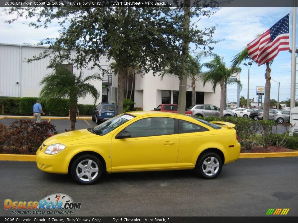 2006 Chevrolet Cobalt LS Coupe Rally Yellow / Gray Photo #3