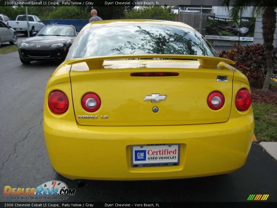 2006 Chevrolet Cobalt LS Coupe Rally Yellow / Gray Photo #5