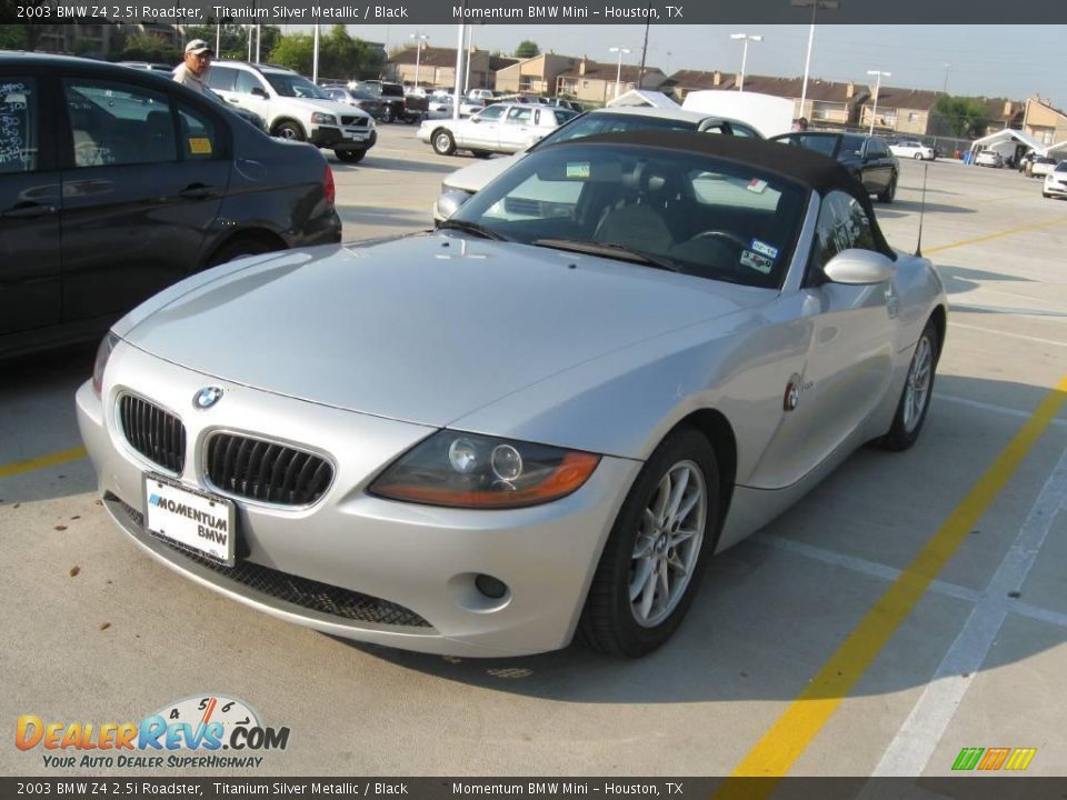 2003 BMW Z4 2.5i Roadster Titanium Silver Metallic / Black Photo #1