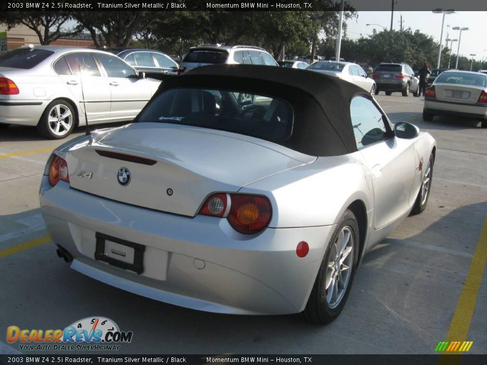 2003 BMW Z4 2.5i Roadster Titanium Silver Metallic / Black Photo #3