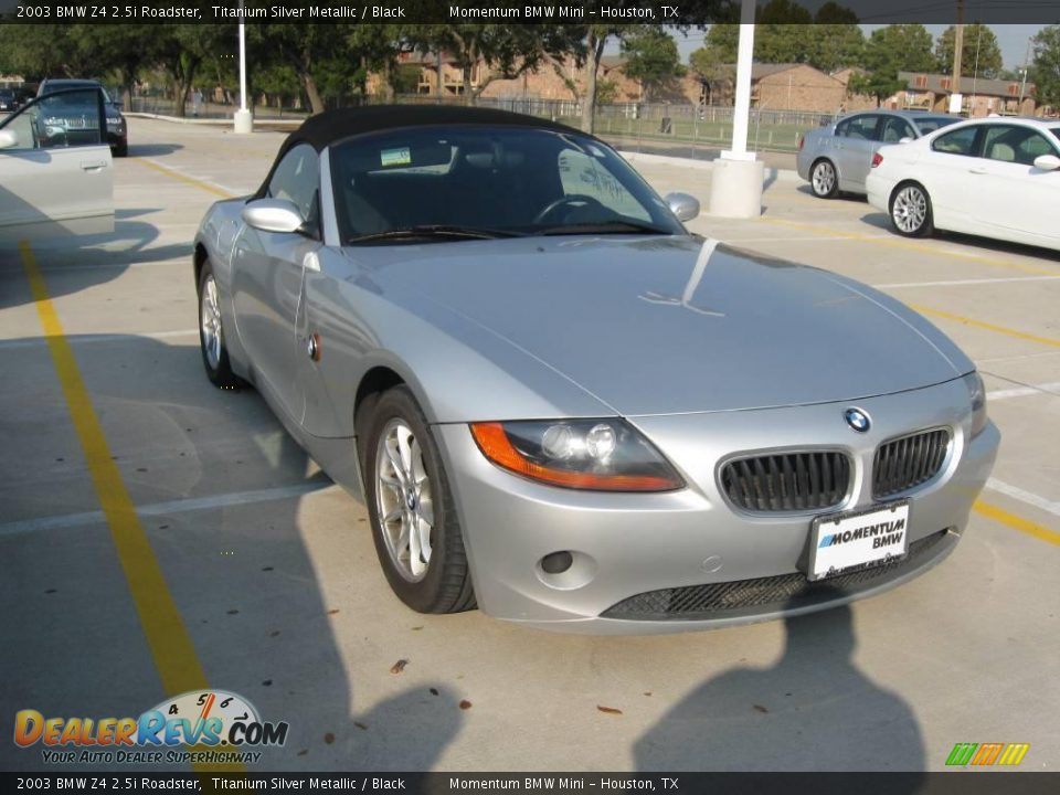 2003 BMW Z4 2.5i Roadster Titanium Silver Metallic / Black Photo #4