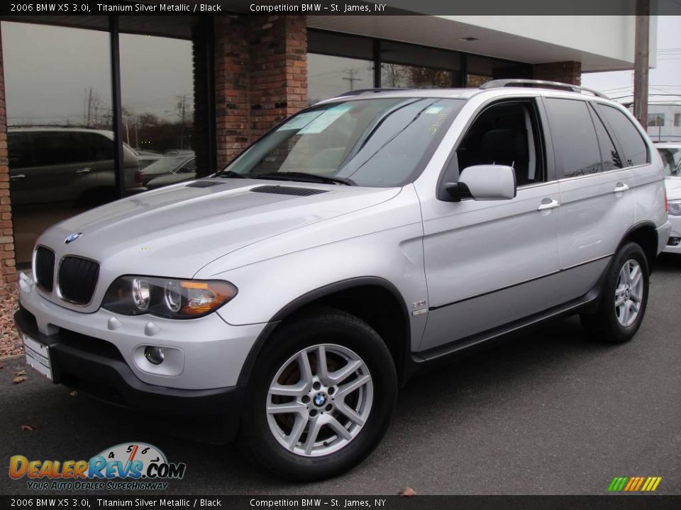 2006 BMW X5 3.0i Titanium Silver Metallic / Black Photo #1