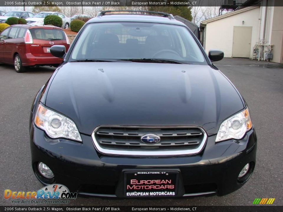 2006 Subaru Outback 2.5i Wagon Obsidian Black Pearl / Off Black Photo #7
