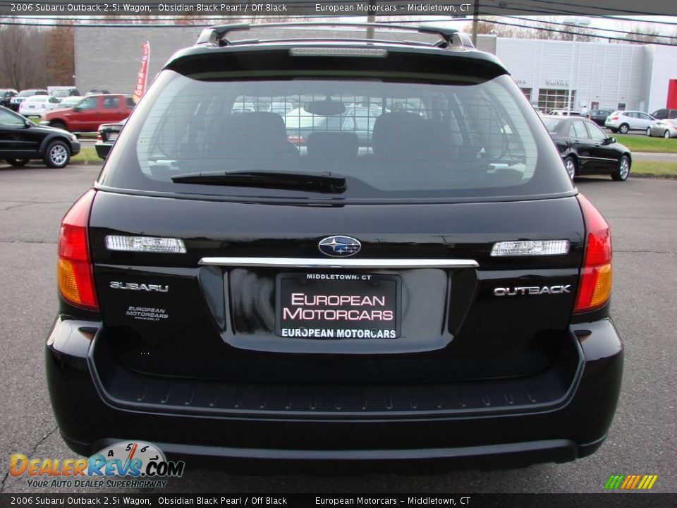 2006 Subaru Outback 2.5i Wagon Obsidian Black Pearl / Off Black Photo #8