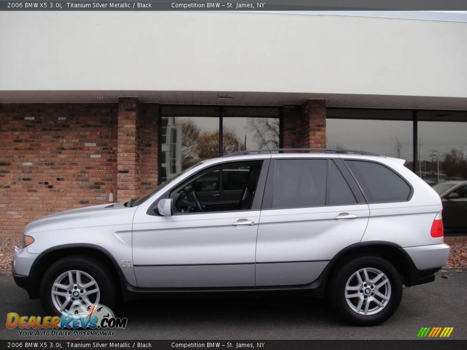 2006 BMW X5 3.0i Titanium Silver Metallic / Black Photo #3