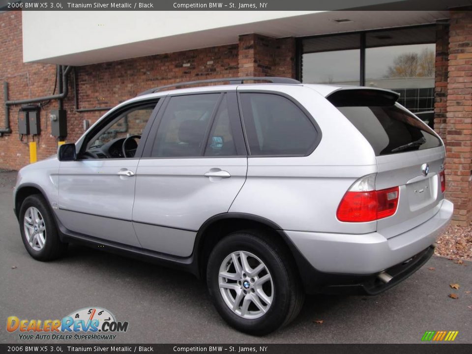 2006 BMW X5 3.0i Titanium Silver Metallic / Black Photo #4