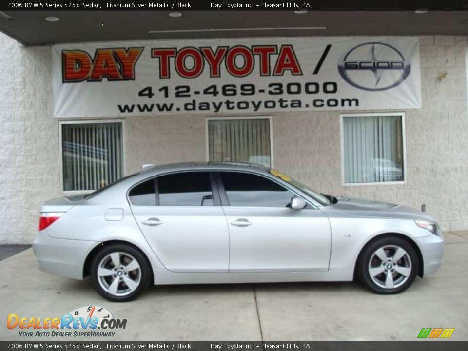 2006 BMW 5 Series 525xi Sedan Titanium Silver Metallic / Black Photo #1