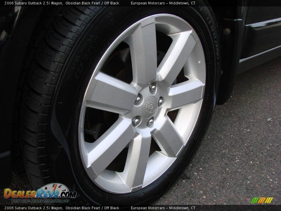 2006 Subaru Outback 2.5i Wagon Obsidian Black Pearl / Off Black Photo #13