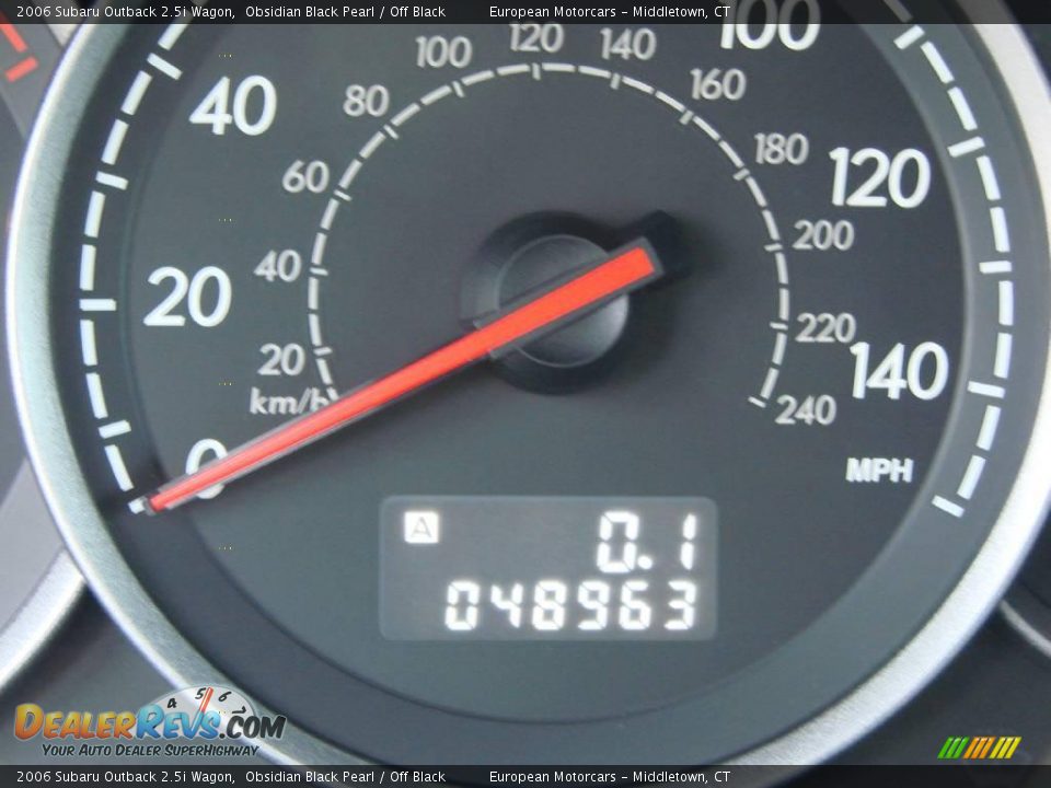 2006 Subaru Outback 2.5i Wagon Obsidian Black Pearl / Off Black Photo #14