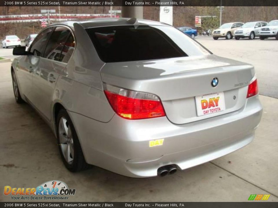 2006 BMW 5 Series 525xi Sedan Titanium Silver Metallic / Black Photo #4