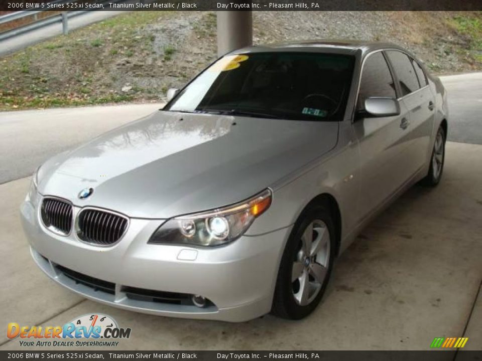 2006 BMW 5 Series 525xi Sedan Titanium Silver Metallic / Black Photo #5