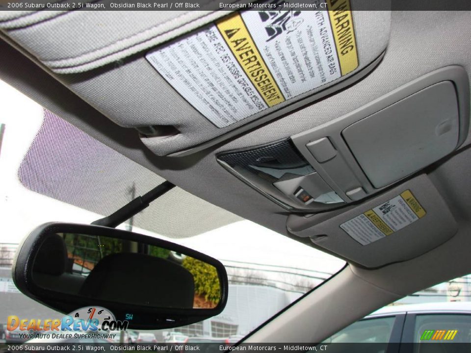 2006 Subaru Outback 2.5i Wagon Obsidian Black Pearl / Off Black Photo #18