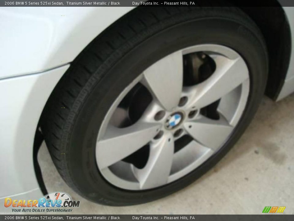 2006 BMW 5 Series 525xi Sedan Titanium Silver Metallic / Black Photo #7
