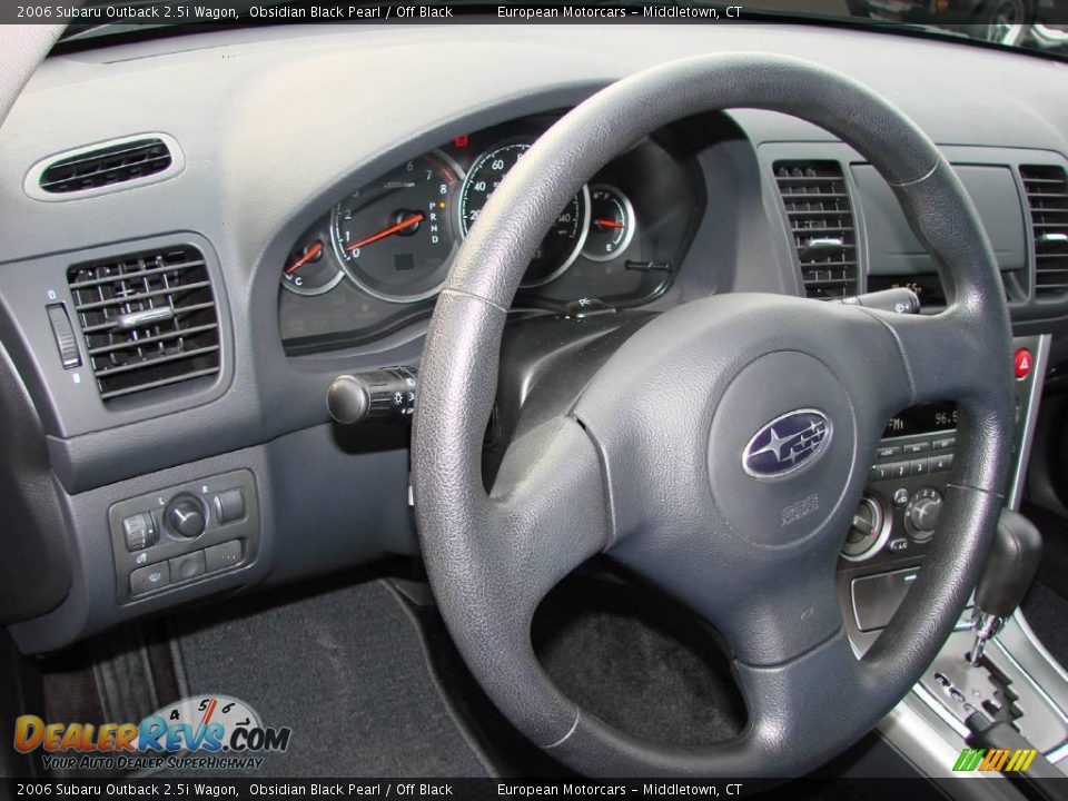 2006 Subaru Outback 2.5i Wagon Obsidian Black Pearl / Off Black Photo #19