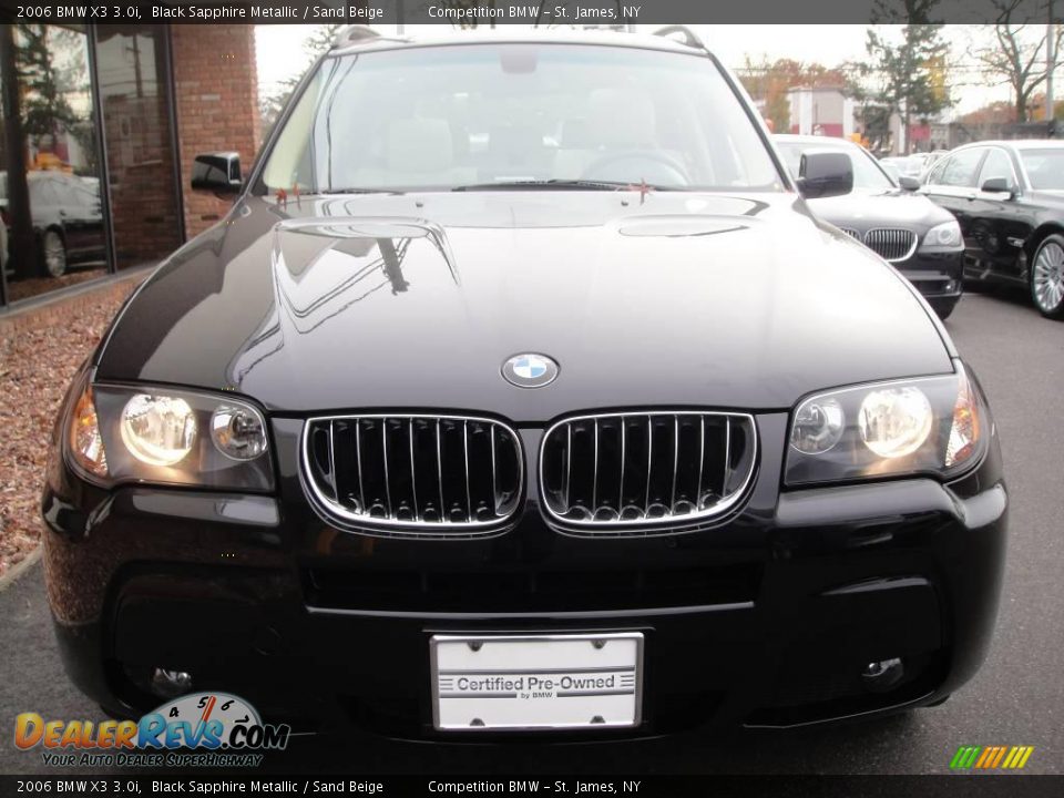 2006 BMW X3 3.0i Black Sapphire Metallic / Sand Beige Photo #2