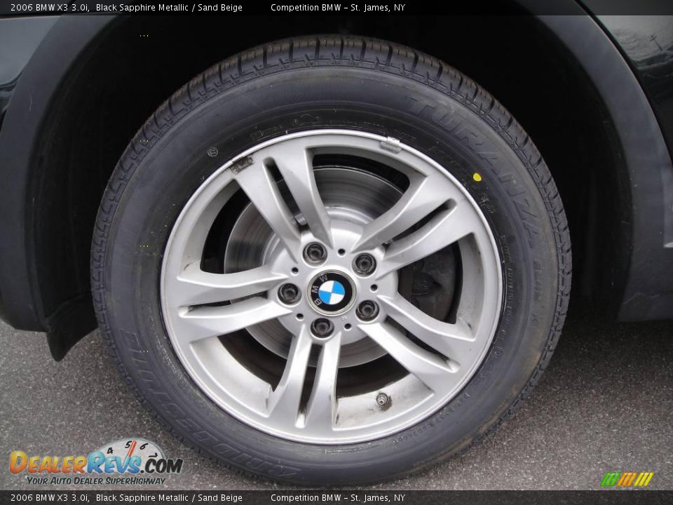 2006 BMW X3 3.0i Black Sapphire Metallic / Sand Beige Photo #7