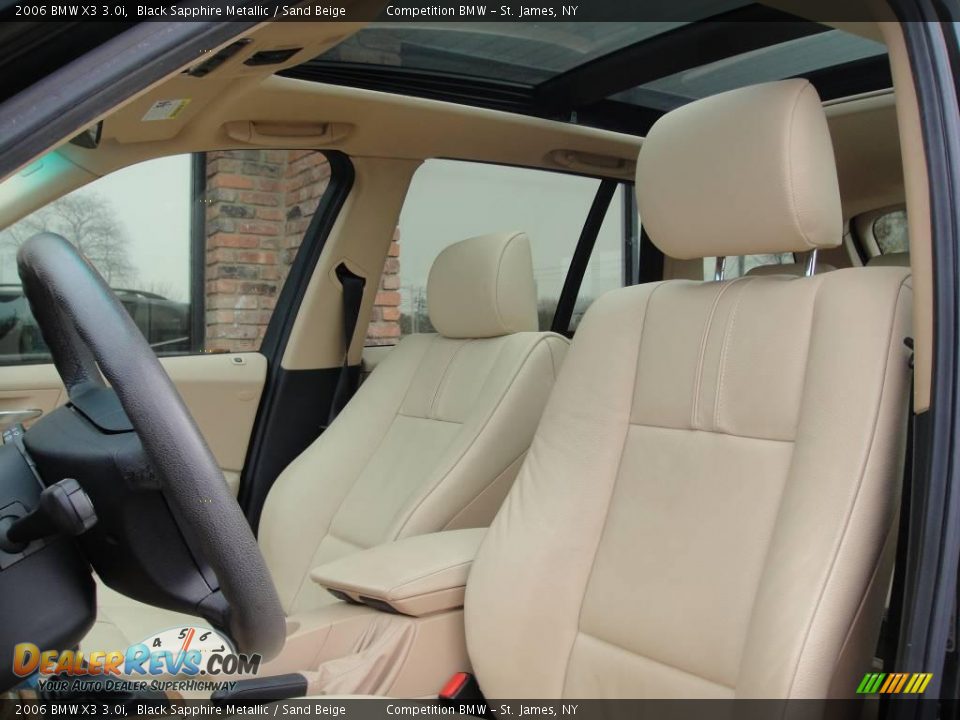 2006 BMW X3 3.0i Black Sapphire Metallic / Sand Beige Photo #9