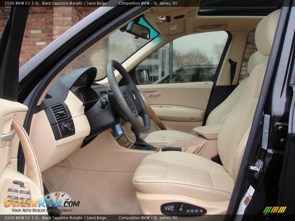 2006 BMW X3 3.0i Black Sapphire Metallic / Sand Beige Photo #10