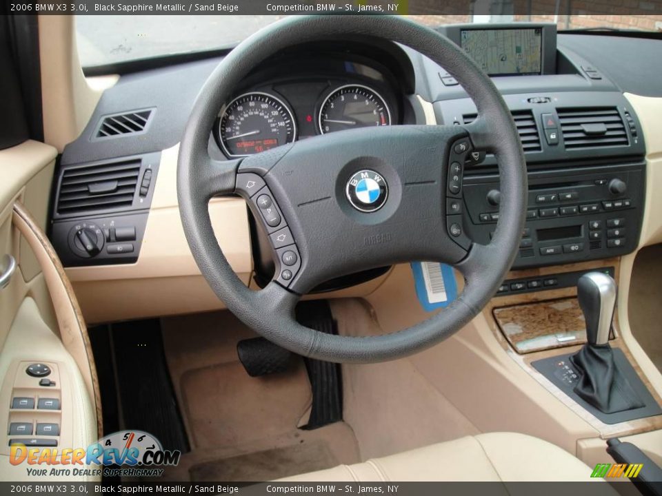2006 BMW X3 3.0i Black Sapphire Metallic / Sand Beige Photo #11