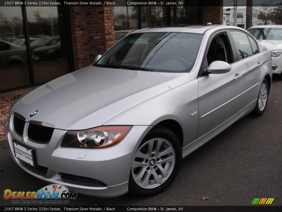 2007 BMW 3 Series 328xi Sedan Titanium Silver Metallic / Black Photo #1