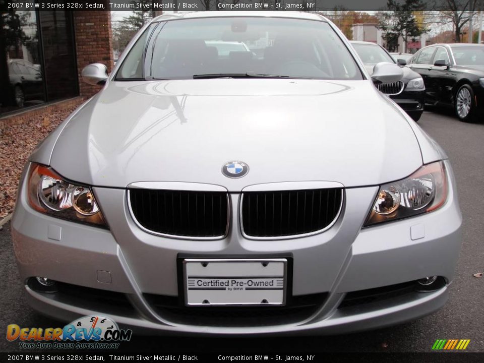 2007 BMW 3 Series 328xi Sedan Titanium Silver Metallic / Black Photo #2