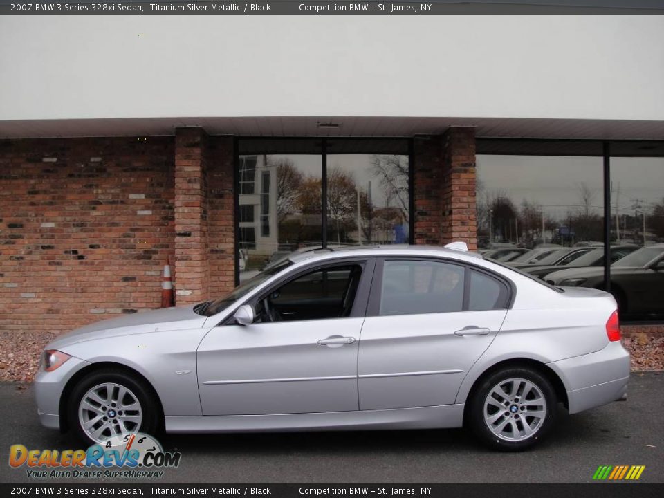 2007 BMW 3 Series 328xi Sedan Titanium Silver Metallic / Black Photo #3