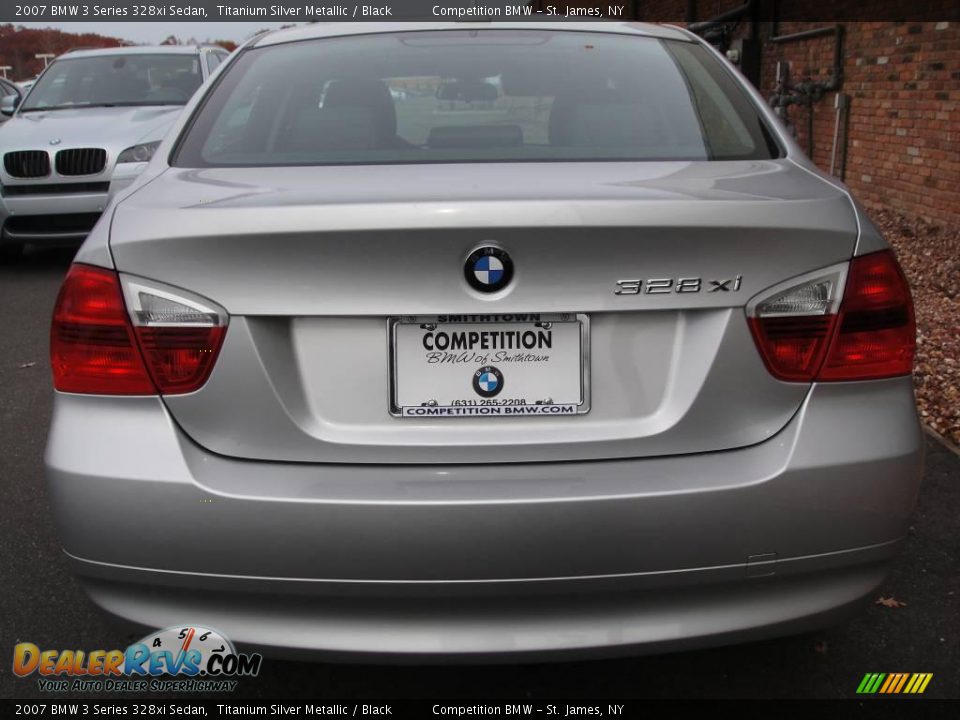 2007 BMW 3 Series 328xi Sedan Titanium Silver Metallic / Black Photo #5
