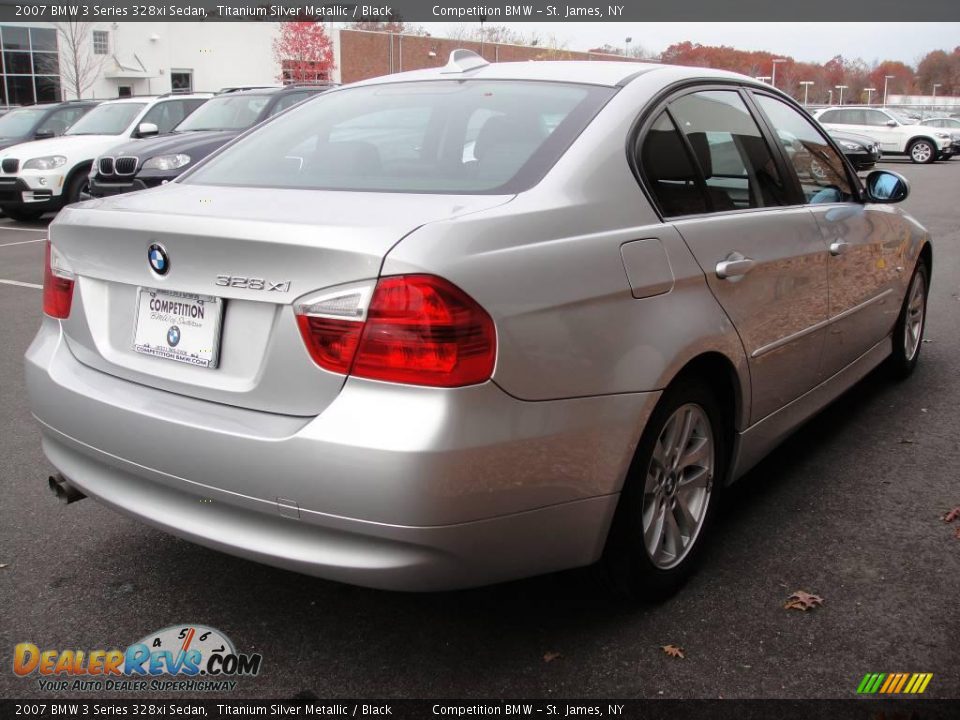 2007 BMW 3 Series 328xi Sedan Titanium Silver Metallic / Black Photo #6