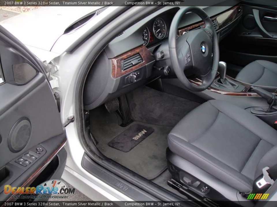 2007 BMW 3 Series 328xi Sedan Titanium Silver Metallic / Black Photo #10