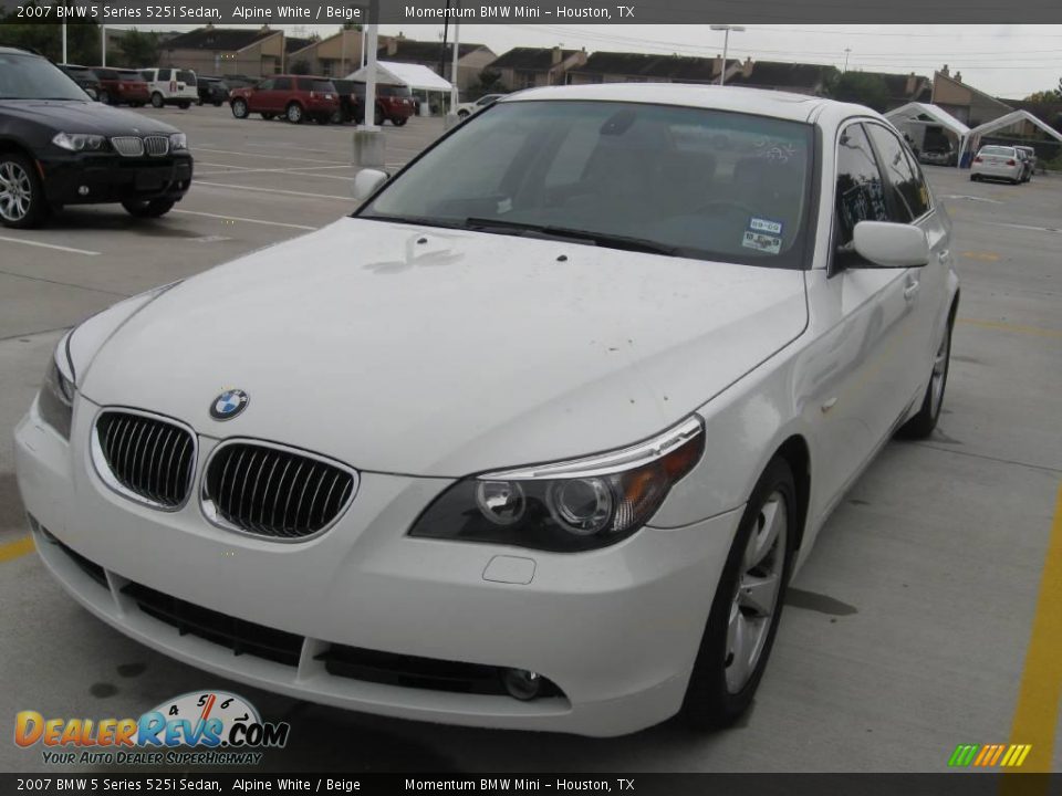 2007 BMW 5 Series 525i Sedan Alpine White / Beige Photo #1