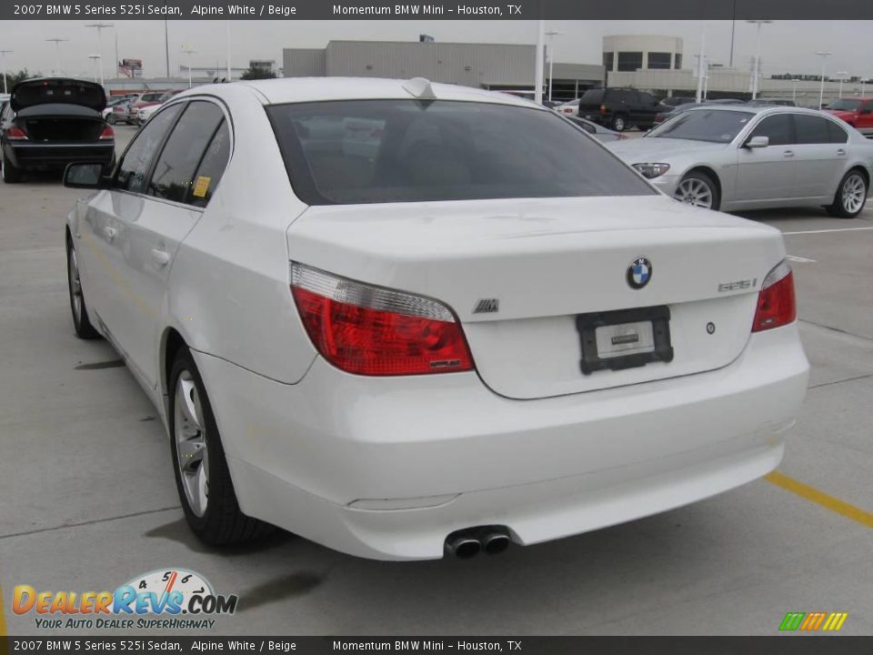 2007 BMW 5 Series 525i Sedan Alpine White / Beige Photo #2