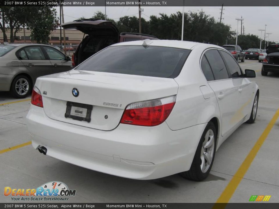 2007 BMW 5 Series 525i Sedan Alpine White / Beige Photo #3