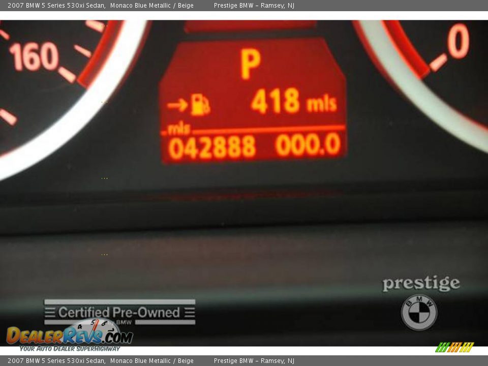 2007 BMW 5 Series 530xi Sedan Monaco Blue Metallic / Beige Photo #5