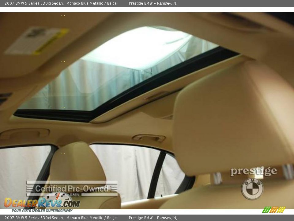 2007 BMW 5 Series 530xi Sedan Monaco Blue Metallic / Beige Photo #6