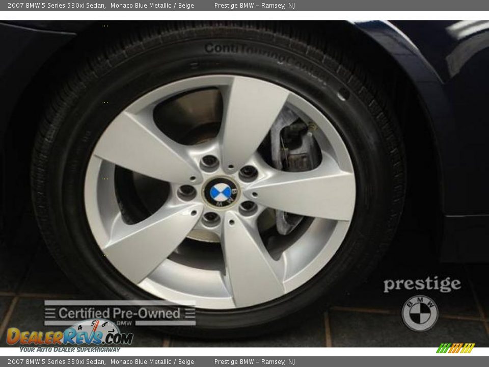 2007 BMW 5 Series 530xi Sedan Monaco Blue Metallic / Beige Photo #8