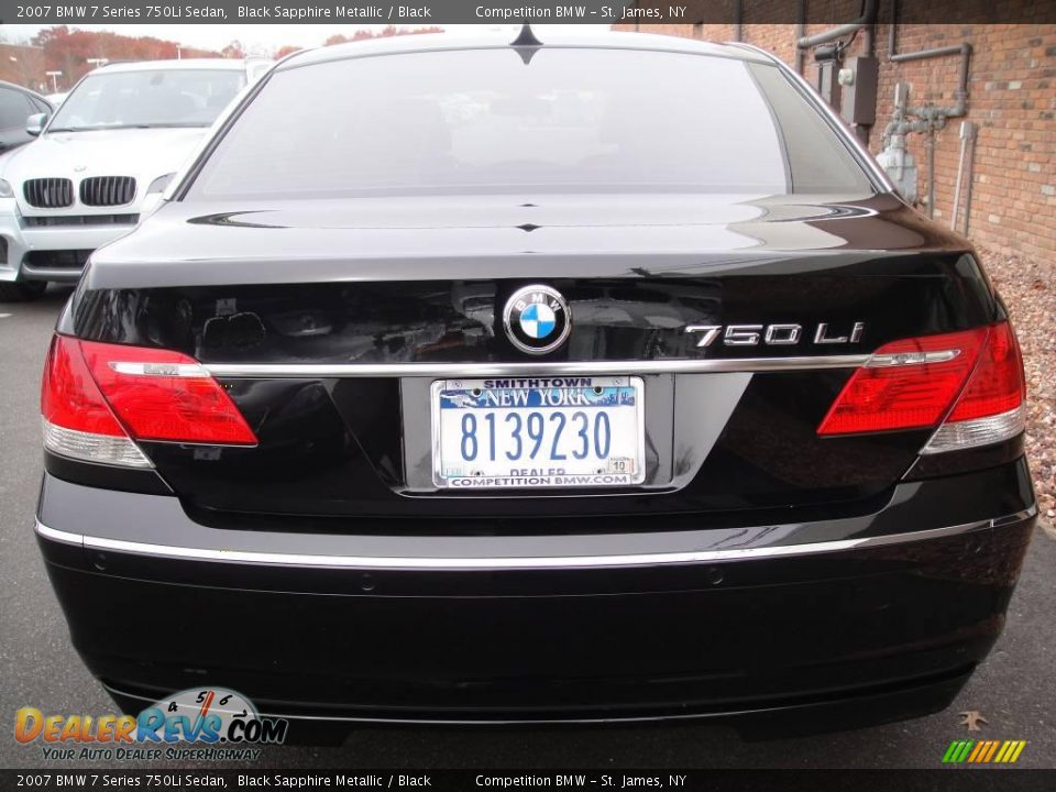 2007 BMW 7 Series 750Li Sedan Black Sapphire Metallic / Black Photo #5