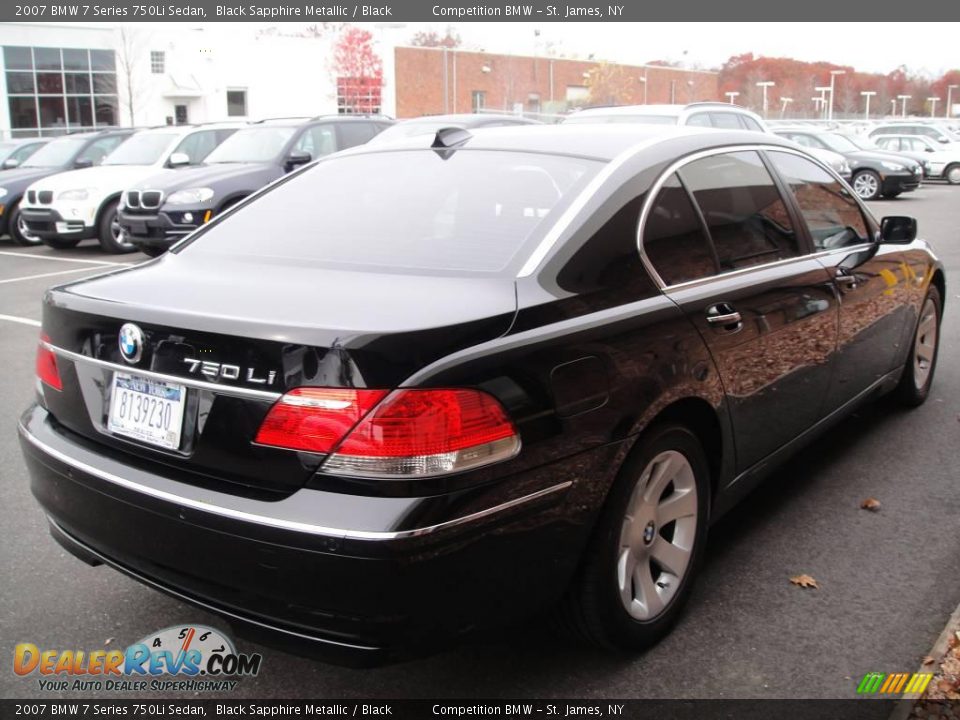 2007 BMW 7 Series 750Li Sedan Black Sapphire Metallic / Black Photo #6