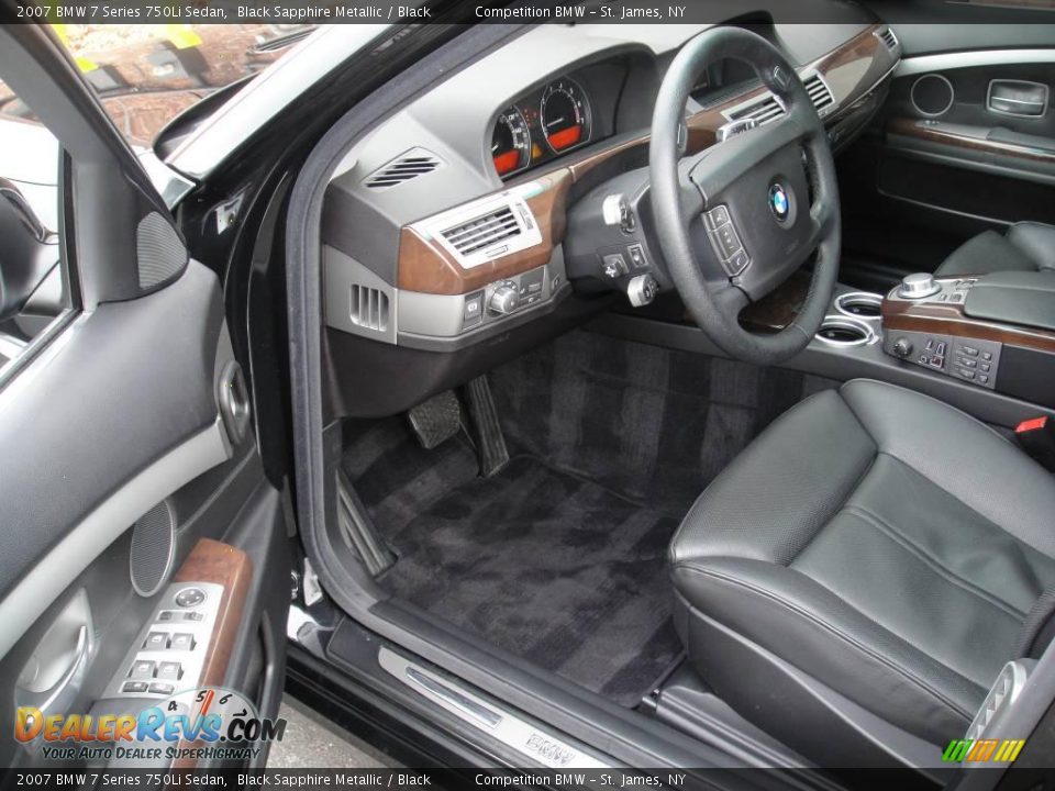 2007 BMW 7 Series 750Li Sedan Black Sapphire Metallic / Black Photo #10