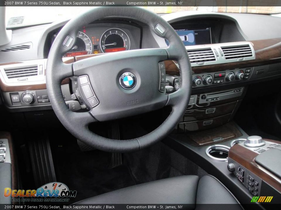 2007 BMW 7 Series 750Li Sedan Black Sapphire Metallic / Black Photo #11