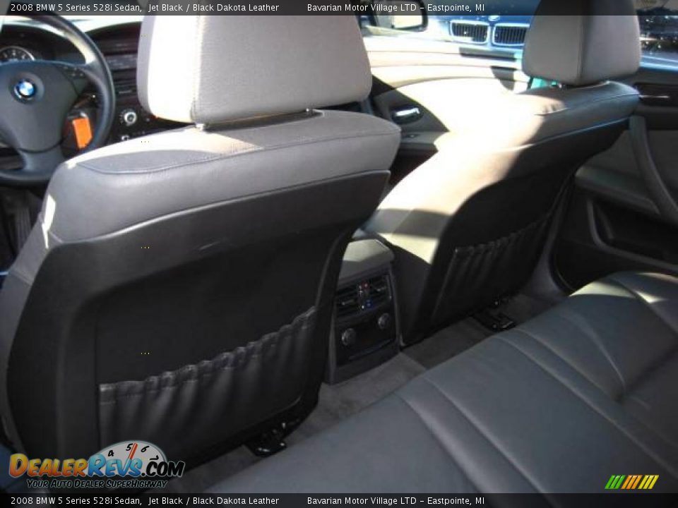 2008 BMW 5 Series 528i Sedan Jet Black / Black Dakota Leather Photo #14