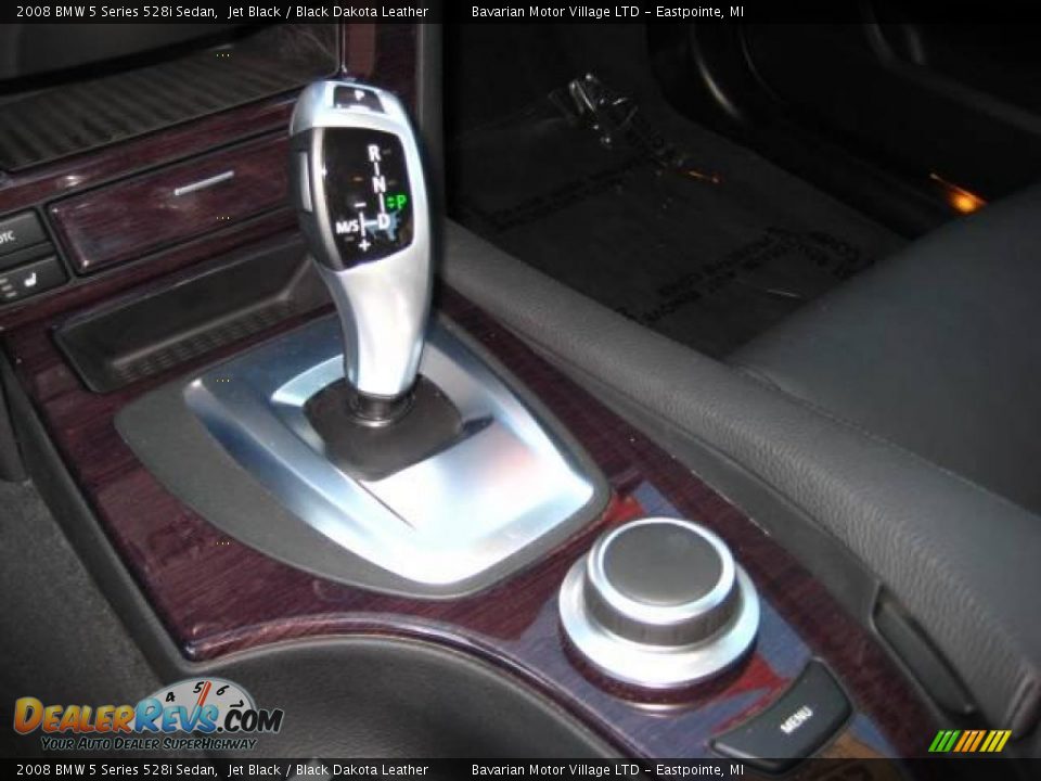 2008 BMW 5 Series 528i Sedan Jet Black / Black Dakota Leather Photo #18