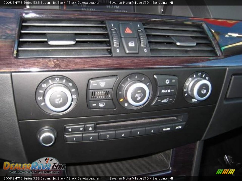 2008 BMW 5 Series 528i Sedan Jet Black / Black Dakota Leather Photo #19